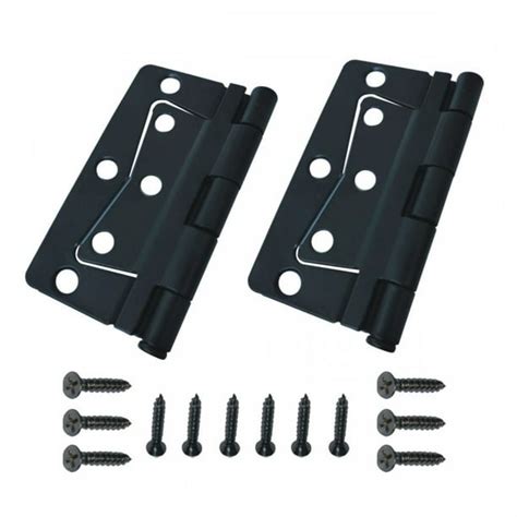 1pair 2pcs Steel Non Mortise Hinge 3 1 2 Mmatt Black Removable Pin Door Hinge And Cabinet Hinge