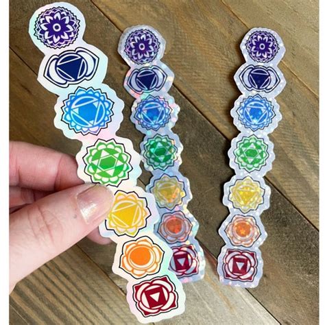 Chakra Holo Vinyl Waterproof Stickers Laptop Decal Hydro Etsy