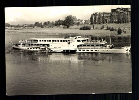 Dresden Weiße Flotte Luxusmotorschiff Karl Marx Briefmarken