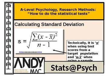 Uk A Level Psychology How To Do The Statistical Tests Standard