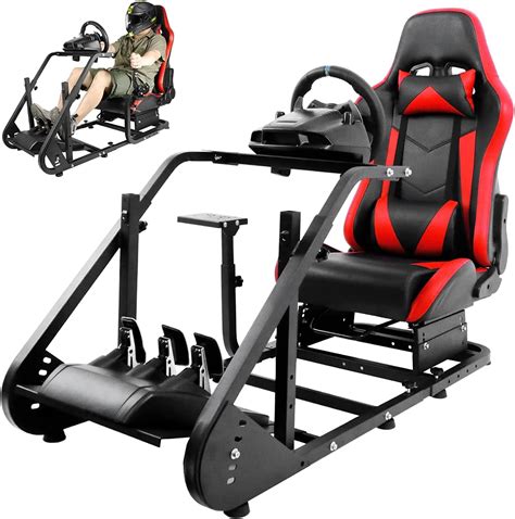 Dardoo Simulateur De Course Ergonomique Cockpit Pro Avec Si Ge Rouge