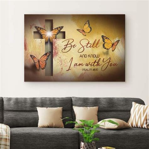 Be Still And Know I Am With You Psalm 4610 Bible Verse Wall Art Canvas Teehall Live Creatively