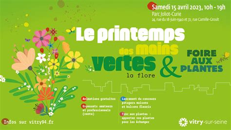 Printemps Des Mains Vertes Et Foire Aux Plantes Mairie De Vitry Sur