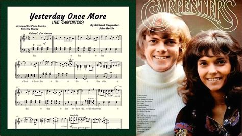 Yesterday Once More The Carpenters Piano Cover Arrangement YouTube