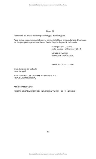 Permensos No Tahun Idn Journal Pdf