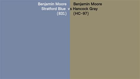 Benjamin Moore Stratford Blue Vs Hancock Gray Side By Side Comparison