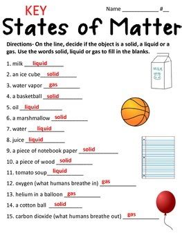 What Is Matter Worksheet