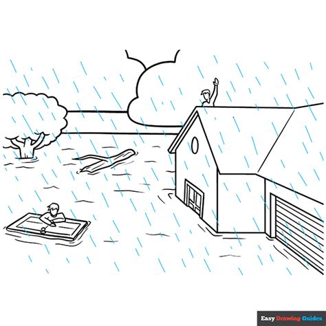 How To Draw A Flood Really Easy Drawing Tutorial