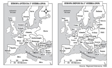 Trabalho Com Mapas 1ª Guerra Mundial A Europa Antes E Depois