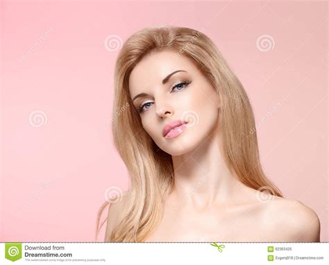 Beauty Portrait Woman Eyelashes Natural Makeup Stock Image Image Of Copyspace Nude