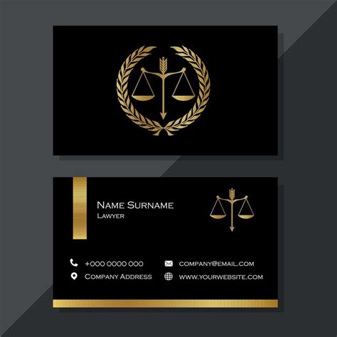 Elegant Black And Gold Lawyer Business Card 3322532 Vector Art At Vecteezy