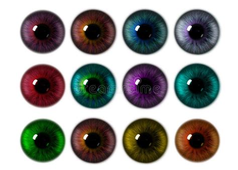 Set Of Eye Iris Generated Textures Stock Illustration - Image: 48564816