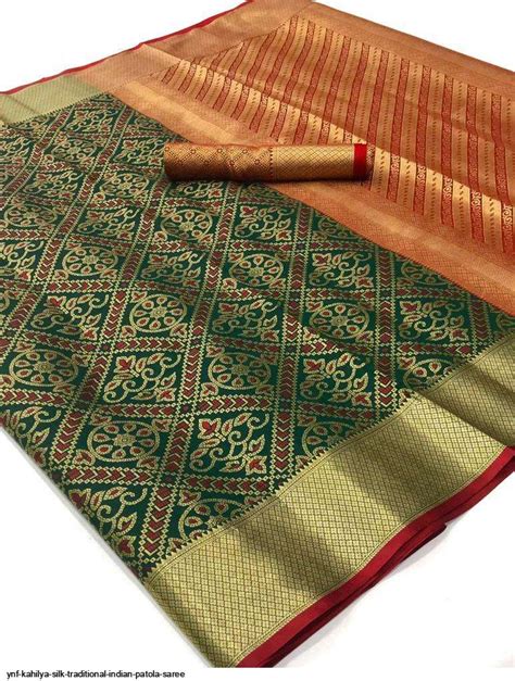 Ynf Kahilya Silk Traditional Indian Patola Saree