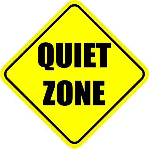 StickerTalk Diamond Shaped Quiet Zone Sticker 6 Inches X 6 Inches