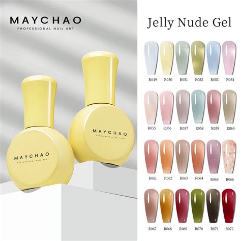 Maychao Ml Jelly Gel Semi Transparent Nude Gel Nail Polish Top Coat