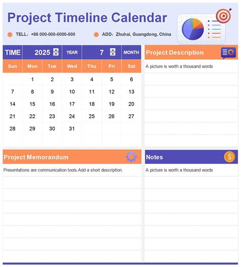 Excel Of Project Timeline Calendar Xlsx Wps Free Templates