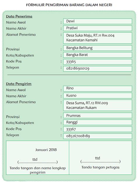 Detail Contoh Form Pengiriman Barang Koleksi Nomer 15