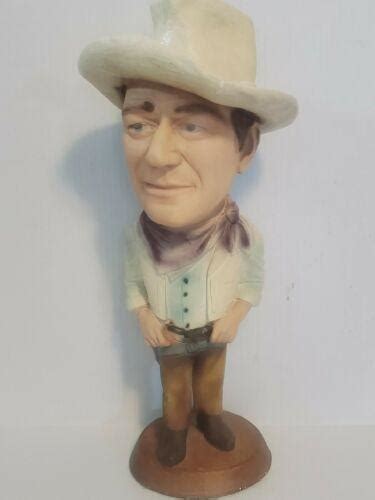 Vintage John Wayne Esco 1979 Chalkware Statue Big Head All Original 19