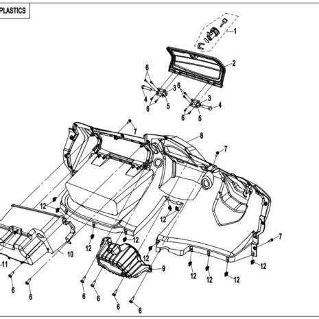 Diagram 2020 CFMoto UFORCE 500 CF500UU FRONT PLASTICS F04 2