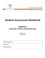 Bsbcrt Student Assessment Workbook Docx Student Assessment