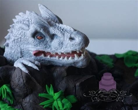 Solid Modeling Chocolate Indominus Rex Birthday Cake Modeling Chocolate Sugar Art Indominus Rex