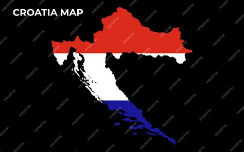 Premium Vector | Croatia national flag map design illustration of croatia country flag inside ...