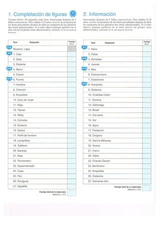 Planilla Aplicaci N Wisc Ii Pdf Descarga Gratuita