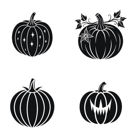 Premium Vector Pumpkin Silhouette Set