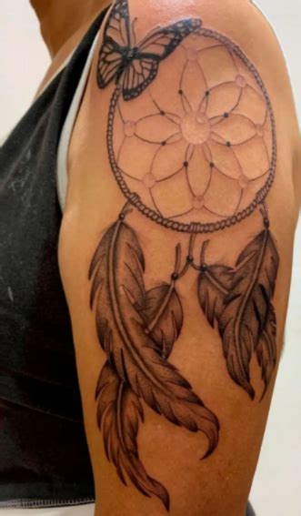 46 Great And Remarkable Dream Catcher Tattoos For Shoulder Psycho Tats