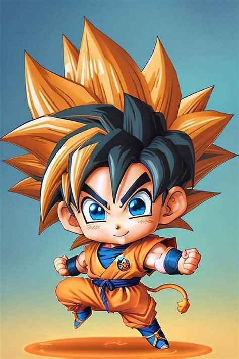 Chibi goku | Chibi goku, Chibi dragon, Dragon ball art