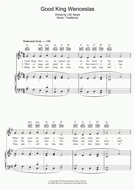 Good King Wenceslas Piano Sheet Music OnlinePianist