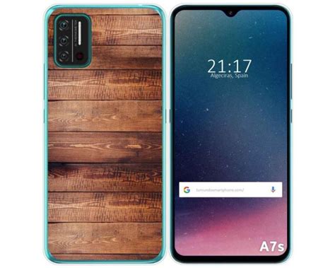 Tumundosmartphone Funda Gel TPU Personalizada Umidigi A7S Diseño Madera