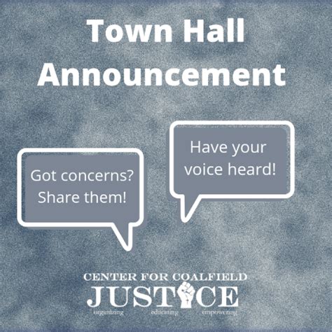 Join PA House Representatives Town Halls - Center for Coalfield Justice