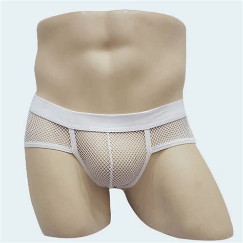Mens Low Waist Sheer Underwear U Convex Pouch Panties Sissy Erotic Lingerie Hombre Thin See