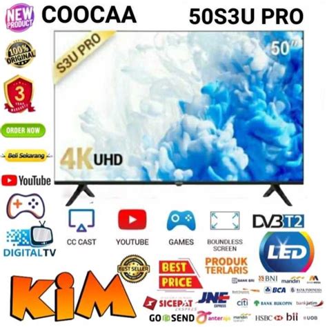 Jual Coocaa S U Pro Led Tv Inch Smart Tv K Uhd Dolby Audio S U