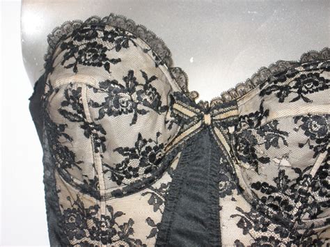 Women S Vintage Lingerie Circa S Black Lace Etsy Denmark