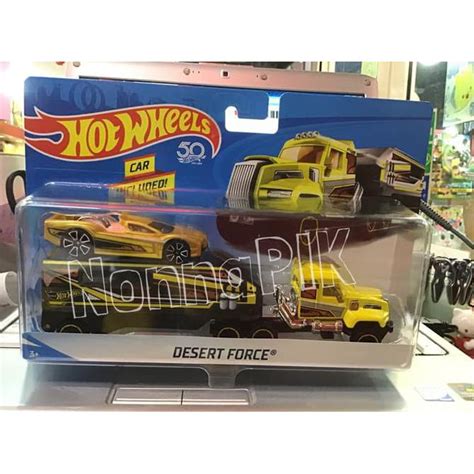Jual MAINAN Hot Wheels Truck Track City Rig Desert Force Car With Transporter MURAH Shopee