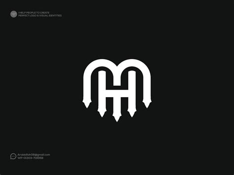 MH Letter Monogram Logo Design by Arobbilla | Logo Designer | Branding ...