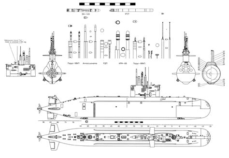 Lada-class submarine Blueprint - Download free blueprint for 3D modeling