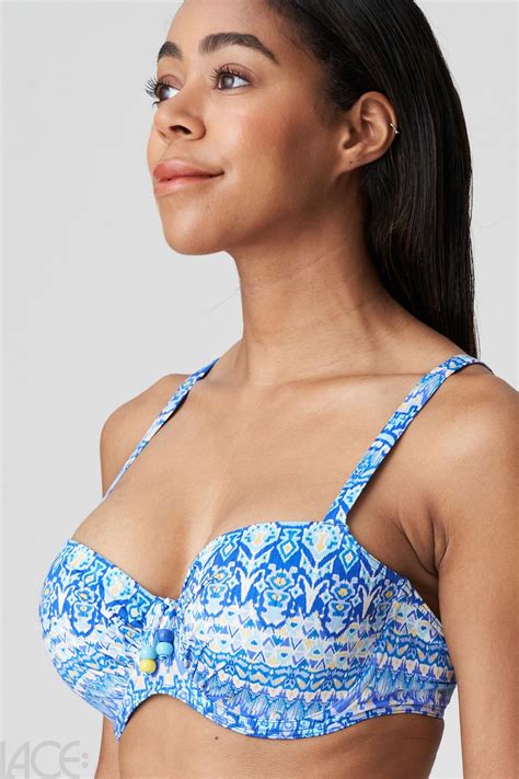 Primadonna Swim Bonifacio Bandeau Bikini Top D H Cup Lace Lingerie