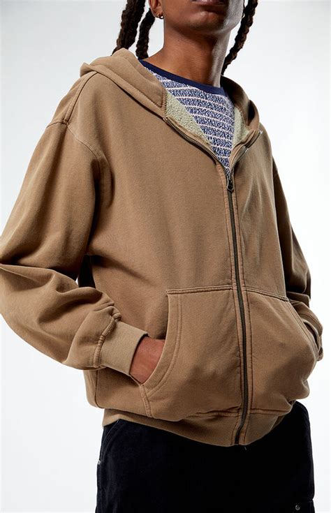 Pacsun Vintage Wash Full Zip Hoodie Pacsun