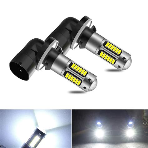 2x881 H27 Conduziu O Bulbo 30 4014smd Luzes De Nevoeiro Do Carro Dia De