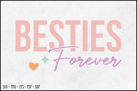 Besties Forever Retro Svg Design Graphic By Bee Craftr Creative Fabrica