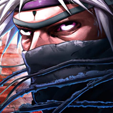 Kakashi Hatake In The Style Of Yoshitaka Amano Head And Shoulders