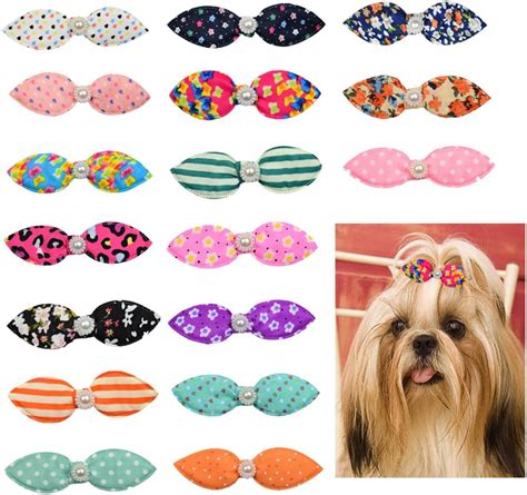 Pet Bows & Hair Accessories Dog Hair Bow shih tzu show bow yorkie ...