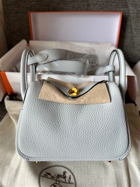 Hermes Mini Lindy Bleu Pale Ghw B Luxury Bags And Wallets On Carousell