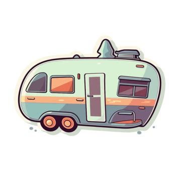 Retro Travel Trailer PNG Transparent Images Free Download | Vector ...