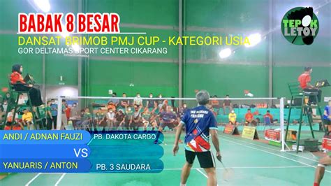 BABAK 8 BESAR ANDI FAUZI ADNAN VS YANUARIS ANTON DANSAT BRIMOB PMJ