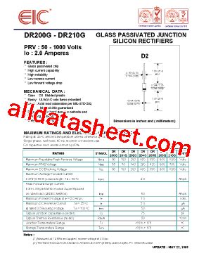 DR200G Datasheet PDF EIC Discrete Semiconductors