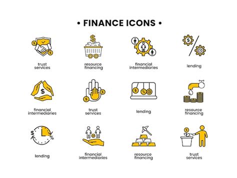 Premium Vector Finance Icons Set Vector Illustration Of Financial